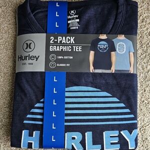 Hurley Navy Graphic Tee 2-Pack LARGE